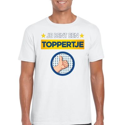 Je bent een toppertje t-shirt wit heren
