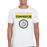 Je bent een toppertje t-shirt wit heren Je bent een toppertje t-shirt wit heren
