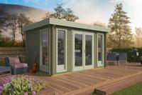 Blokhut - Tuinhuis Victoria | 58 mm | groen geïmpregneerd