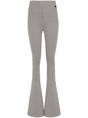 Balmain pantalon à motif monogrammé en jacquard - Gris