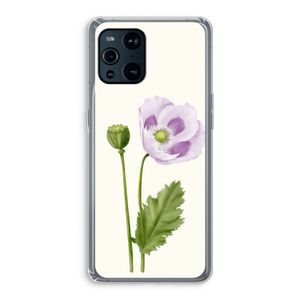 Purple poppy: Oppo Find X3 Pro Transparant Hoesje
