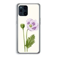Purple poppy: Oppo Find X3 Pro Transparant Hoesje