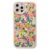 iPhone 12 Pro beige case - Pink gardens