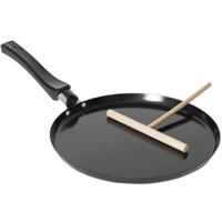 San Ignacio pannenkoekenpan/crepepan - D24 cm - zwart - met anti-aanbak laag - beslag verdeler San Ignacio pannenkoekenpan/crepepan - D24 cm - zwart - met anti-aanbak laag - beslag verdeler