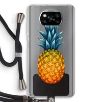 Grote ananas: Xiaomi Poco X3 NFC Transparant Hoesje met koord