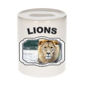 Dieren leeuw spaarpot - lions/ leeuwen spaarpotten kinderen 9 cm