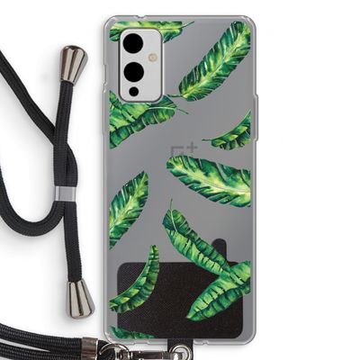 Lange bladeren: OnePlus 9 Transparant Hoesje met koord