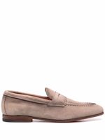 Santoni mocassins en daim à entaille penny - Tons neutres