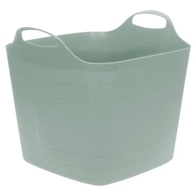 Excellent houseware Flexibele kuip / emmer - groen - 25 l - kunststof - 40 x 35 cm