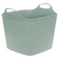 Excellent houseware Flexibele kuip / emmer - groen - 25 l - kunststof - 40 x 35 cm