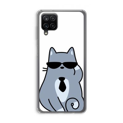 Cool cat: Samsung Galaxy A12 Transparant Hoesje