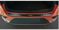 Zwart RVS Bumper beschermer passend voor Volkswagen T-Roc 11/2017- 'Ribs' AV245155 - thumbnail