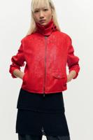 Rood jack met lederlook - RED - M