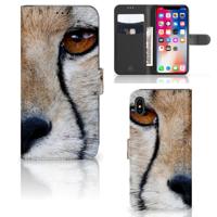 Apple iPhone Xs Max | Telefoonhoesje | Met pasjeshouder | Cheetah