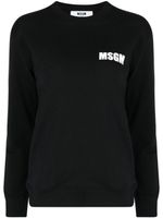 MSGM sweat en coton à logo imprimé - Noir