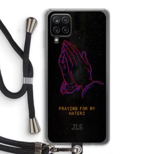 Praying For My Haters: Samsung Galaxy A12 Transparant Hoesje met koord