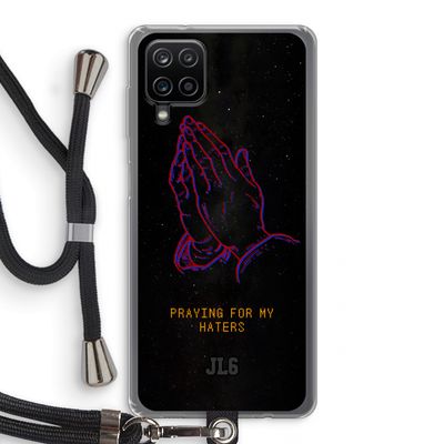 Praying For My Haters: Samsung Galaxy A12 Transparant Hoesje met koord