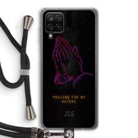 Praying For My Haters: Samsung Galaxy A12 Transparant Hoesje met koord