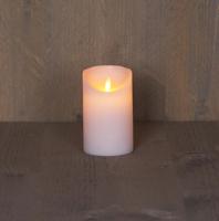 Batterijverlichting kaars wax rustiek met bewegende vlam 12.5 cm - Annas collection