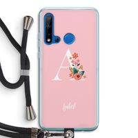 Pink Bouquet: Huawei P20 Lite (2019) Transparant Hoesje met koord