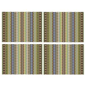 4x stuks Ibiza stijl placemats van vinyl 40 x 30 cm groen