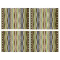 4x stuks Ibiza stijl placemats van vinyl 40 x 30 cm groen