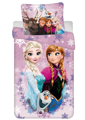 Frozen Dekbedovertrek Snowflakes - Eenpersoons - 140 x 200 cm - Katoen Frozen Dekbedovertrek Snowflakes - Eenpersoons - 140 x 200 cm - Katoen