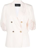 Fabiana Filippi blazer croisé à manches bouffantes - Rose