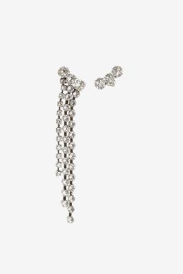 Isabel Marant oorbellen A Wild Shore met glassteen transparent/silver