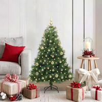 Kunstkerstboom met 150 LED met standaard Groen 120 cm PE en PVC