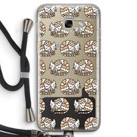 Slapende poes: Samsung Galaxy A5 (2017) Transparant Hoesje met koord