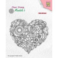 Nellie's Choice • mandala's clear stempel mandala flower heart