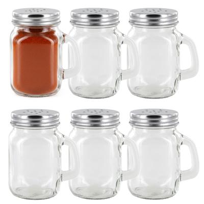 Home Deco Factorykruidenpotje - 6x - glas - 120 ml - transparant - kruidenstrooier Home Deco Factorykruidenpotje - 6x - glas - 120 ml - transparant - kruidenstrooier