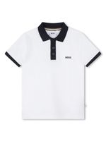 BOSS Kidswear logo-print cotton polo shirt - Blanc