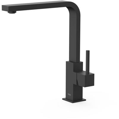 Keukenkraan Tres Top | Opbouw | 360° Draaibaar | Mengkraan | 1-hendel | Vierkant | Zwart mat