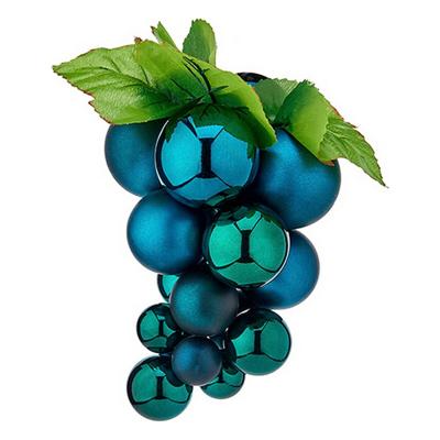 Kerstbal Krist+ 01852 Blauw Plastic Druiven