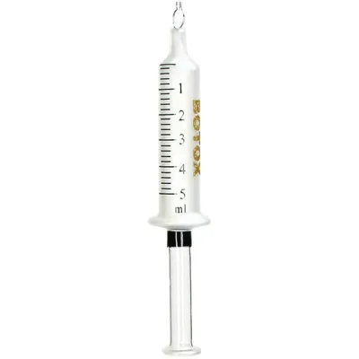 Kersten Ornament Injectiespuit Botox glas wit 16.4cm