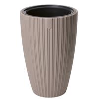 Form Plastic Plantenpot/bloempot Mika - kunststof - taupe - D40 x H58 cm - met binnenpot - thumbnail