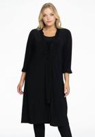 Yoek Vest met ruches | Zwart | Maat 54/56