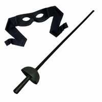 Zorro verkleed set zwart masker met Sabel 60 cm