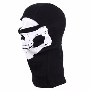 One hole motorhelm muts / skimuts skelet - zwart - katoen - one size - outdoor