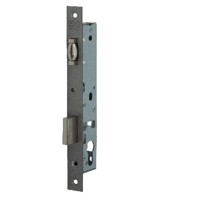 Nemef 9680 Rolschootdeurslot | DM30mm | voorplaat RVS 24x245mm rechthoekig | zamac vernikkelde rol- en nachtschoot | DR 1+2+3+4 - 9968207000