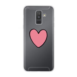 Hartje: Samsung Galaxy A6 Plus (2018) Transparant Hoesje