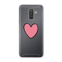 Hartje: Samsung Galaxy A6 Plus (2018) Transparant Hoesje