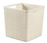 Curver jute mandje cube 17 liter offwhite - thumbnail