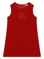 Dolce & Gabbana Kids robe mi-longue trapèze à logo - Rouge