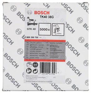 Niet TK40 40G, 1,2 mm, 40 mm, verzinkt 5000 stuk(s) Bosch Accessories 2608200705 Afm. (l x b) 38 mm x 5.8 mm