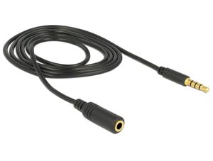 DeLOCK 84666 1m 3.5mm 3.5mm Zwart audio kabel