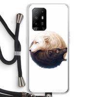 Yin Yang Wolves: Oppo A94 5G Transparant Hoesje met koord Yin Yang Wolves: Oppo A94 5G Transparant Hoesje met koord