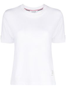 Thom Browne t-shirt en coton à sequins - Blanc